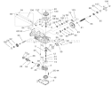 Left Hand Hydro Transaxle Assembly Diagram and Parts List for 74601 210000001-210999999 - 2001 Toro Lawn Tractor