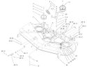 44 Inch Deck Belt Drive And Lift Assembly Diagram and Parts List for 74601 210000001-210999999 - 2001 Toro Lawn Tractor