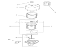 Air Intake / Filtration Assembly Diagram and Parts List for 74601 210000001-210999999 - 2001 Toro Lawn Tractor