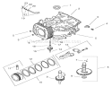 Crankcase Assembly Diagram and Parts List for 74601 210000001-210999999 - 2001 Toro Lawn Tractor