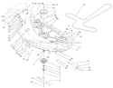 44in Deck Assembly Diagram and Parts List for 74601 220000001-220000912 - 2002 Toro Lawn Tractor