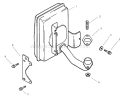 Exhaust Assembly Diagram and Parts List for 74601 220000001-220000912 - 2002 Toro Lawn Tractor