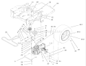 Hydro and Belt Drive Assembly Diagram and Parts List for 74601 220000001-220000912 - 2002 Toro Lawn Tractor