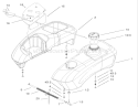 Fuel Tank Assembly Diagram and Parts List for 74601 220000913-220999999 - 2002 Toro Lawn Tractor