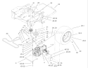 Hydro and Belt Drive Assembly Diagram and Parts List for 74601 220000913-220999999 - 2002 Toro Lawn Tractor
