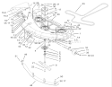 44in Deck Assembly Diagram and Parts List for 74601 230000001-230999999 - 2003 Toro Lawn Tractor