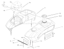 Fuel Tank Assembly Diagram and Parts List for 74601 230000001-230999999 - 2003 Toro Lawn Tractor