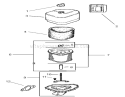 Air Intake/Filtration Assembly Diagram and Parts List for 74601 230000001-230999999 - 2003 Toro Lawn Tractor
