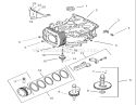 Crankcase Assembly Diagram and Parts List for 74601 230000001-230999999 - 2003 Toro Lawn Tractor