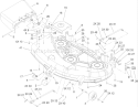 44 Inch Deck Assembly Diagram and Parts List for 74603 260000001-260999999 - 2006 Toro Lawn Tractor