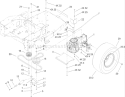 Hydro and Belt Drive Assembly Diagram and Parts List for 74603 270000001-270999999 - 2007 Toro Lawn Tractor