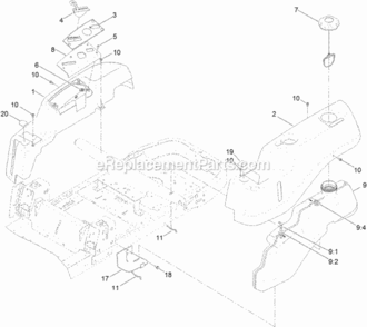 Part Location Diagram of 119-3334 Toro Pod-Lh