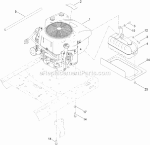 Part Location Diagram of 117-7412 Toro Muffler-Toro