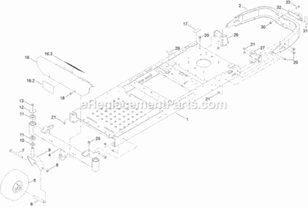 Part Location Diagram of 117-1232-03 Toro BRACKET-HITCH