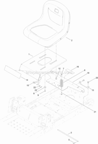 Seat_Assembly Diagram and Parts List for 74616 314000001 - 314999999 Toro Lawn Tractor
