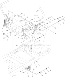 Motion_Control_Assembly Diagram and Parts List for 74621 312000001-312999999 Toro Lawn Tractor