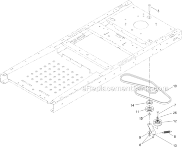 Belt_And_Idler_Assembly Diagram and Parts List for 74621 312000001-312999999 Toro Lawn Tractor