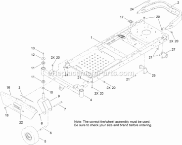 Part Location Diagram of 117-7460-01 Toro MOUNT-HYDRO, REAR (Left Hand)