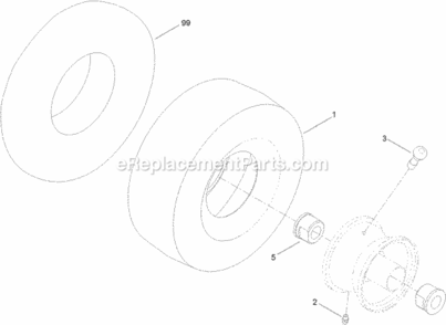 Caster_Wheel_Assembly_No_120-5515 Diagram and Parts List for 74625 311000001 - 311999999 Toro Lawn Tractor