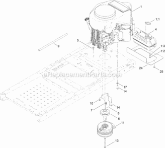 Part Location Diagram of 116-2450 Toro MUFFLER-KAWASAKI