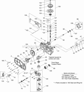 Left_Hand_Hydro_Transaxle_Assembly_No_119-3330 Diagram and Parts List for 74626 311000001 - 311999999 Toro Lawn Tractor