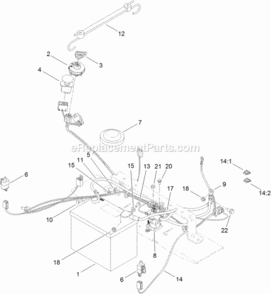 Battery_And_Electrical_Assembly Diagram and Parts List for 74626 311000001 - 311999999 Toro Lawn Tractor