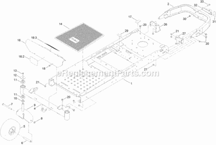 Frame_Front_Axle_And_Caster_Wheel_Assembly Diagram and Parts List for 74626 314000001 - 314999999 Toro Lawn Tractor