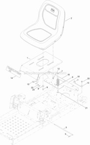 Seat_Assembly Diagram and Parts List for 74626 314000001 - 314999999 Toro Lawn Tractor
