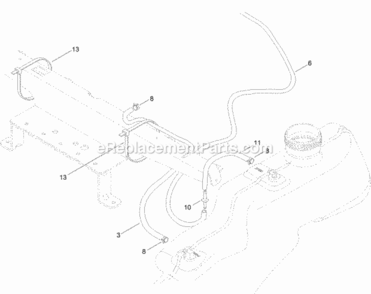 Fuel_Delivery_Assembly Diagram and Parts List for 74629 314000001 - 314999999 Toro Lawn Tractor