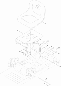 Seat_Assembly Diagram and Parts List for 74629 314000001 - 314999999 Toro Lawn Tractor