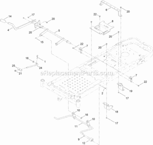 Deck_Lift_Assembly Diagram and Parts List for 74629 314000001 - 314999999 Toro Lawn Tractor