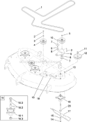 Part Location Diagram of 117-7268 Toro Shaft-spindle