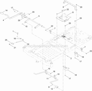 Part Location Diagram of 119-3424-03 Toro DECK LIFT Assembly