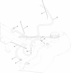 Fuel_Delivery_Assembly Diagram and Parts List for 74631 314000001 - 314999999 Toro Lawn Tractor