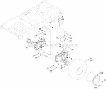 Hydro_Transaxle_Assembly Diagram and Parts List for 74631 314000001 - 314999999 Toro Lawn Tractor