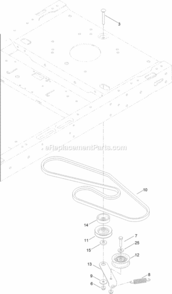 Belt_And_Pulley_Assembly Diagram and Parts List for 74631 314000001 - 314999999 Toro Lawn Tractor