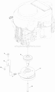 Clutch_Assembly Diagram and Parts List for 74631 314000001 - 314999999 Toro Lawn Tractor