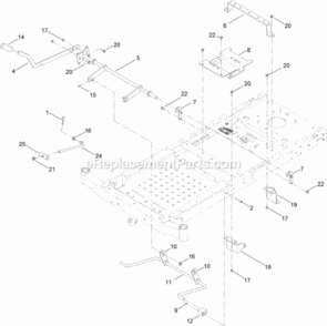 Deck_Lift_Assembly Diagram and Parts List for 74631 314000001 - 314999999 Toro Lawn Tractor