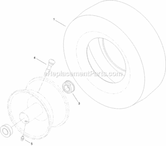 13_Inch_Wheel_And_Tire_Assembly Diagram and Parts List for 74632 311000001 - 311999999 Toro Lawn Tractor