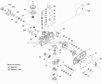 Lh_Hydro_Transaxle_Assembly_No_119-3350 Diagram and Parts List for 74632 311000001 - 311999999 Toro Lawn Tractor