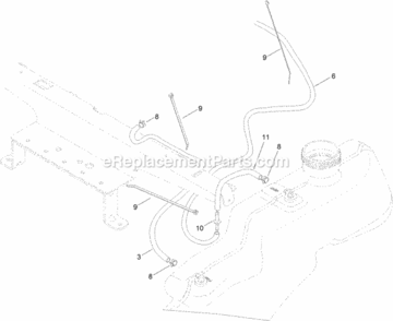 Fuel_Delivery_Assembly Diagram and Parts List for 74632 314000001 - 314999999 Toro Lawn Tractor