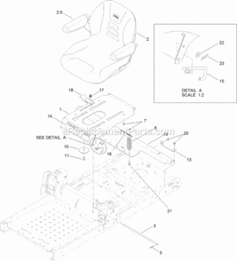 Seat_Assembly Diagram and Parts List for 74632 314000001 - 314999999 Toro Lawn Tractor