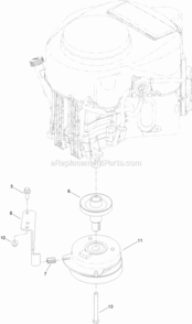 Clutch_Assembly Diagram and Parts List for 74632 314000001 - 314999999 Toro Lawn Tractor