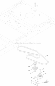 Belt_And_Idler_Assembly Diagram and Parts List for 74633 314000001 - 314999999 Toro Lawn Tractor