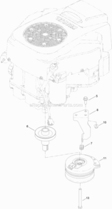 Clutch_Assembly Diagram and Parts List for 74633 314000001 - 314999999 Toro Lawn Tractor