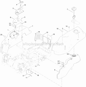 Part Location Diagram of 115-9656 Toro Cable-choke