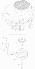 Clutch_Assembly Diagram and Parts List for 74637 314000001 - 314999999 Toro Lawn Tractor