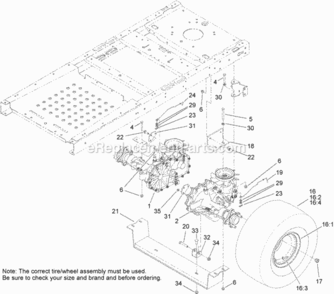 Part Location Diagram of 121-0749 Toro Tab-Hydro