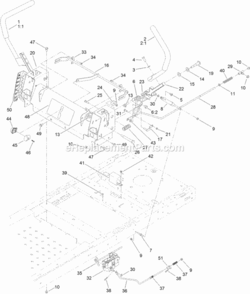 Part Location Diagram of 119-8811 Toro Rod-brake, Rh