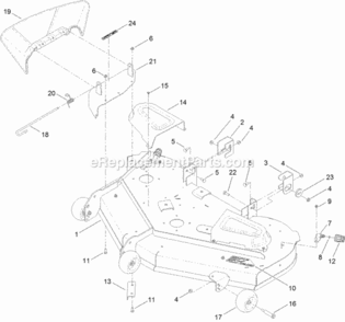 Part Location Diagram of 121-0739 Toro Deflector-discharge